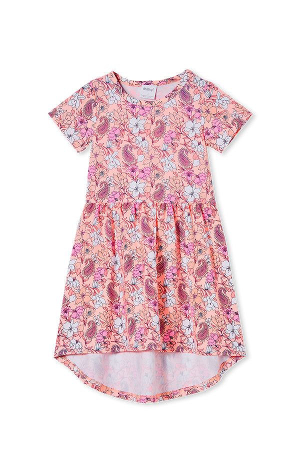 Milky paisley floral dress