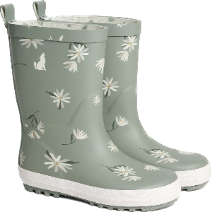 Crywolf Rain Boots Forget me Not In green floral
