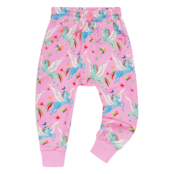 Rock Your Baby Rainbow Pegasus Track pants in multi colour