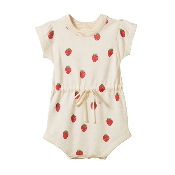 Nature Baby cotton Lottie Suit large strawberry fields