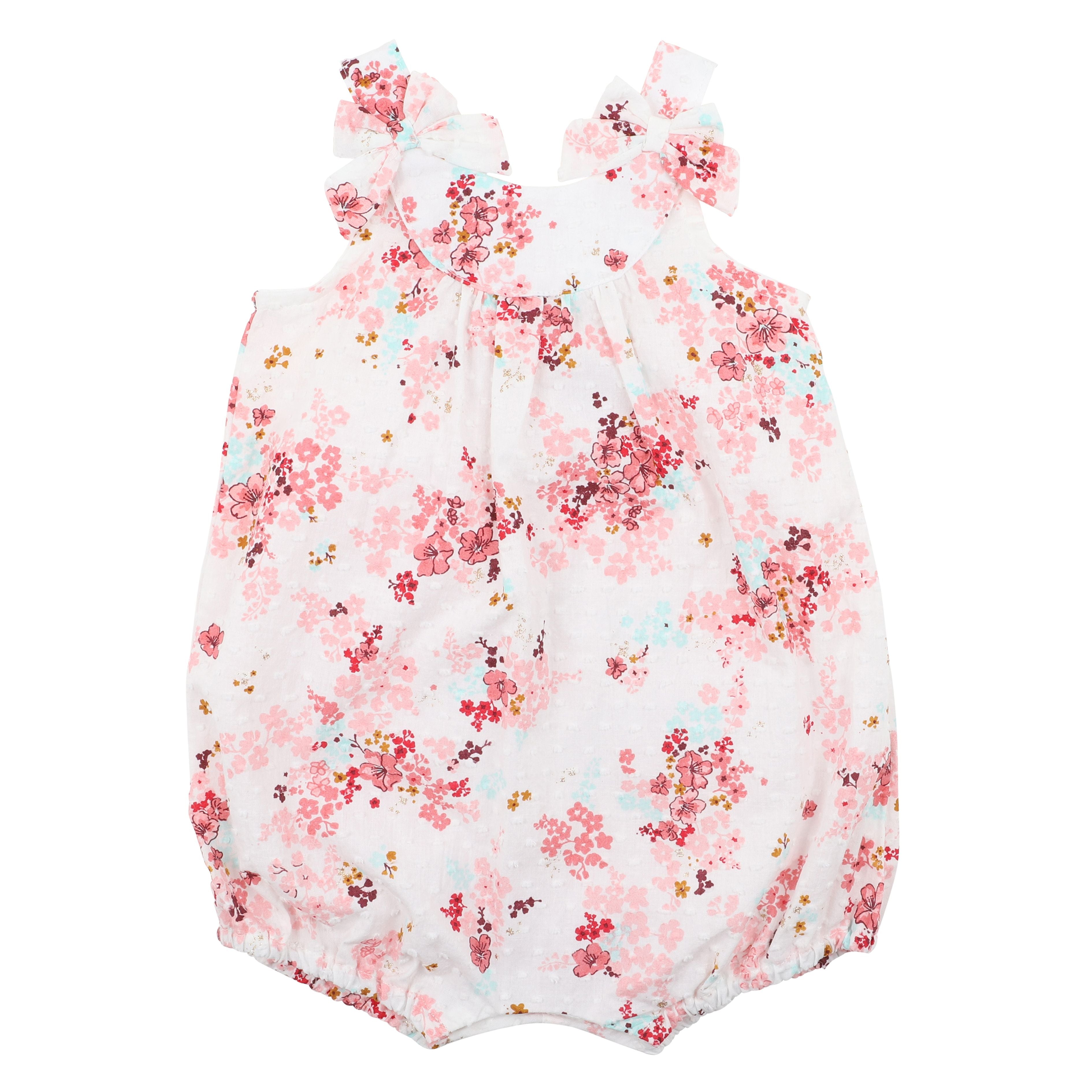 Bebe Izzy print woven romper in pink floral