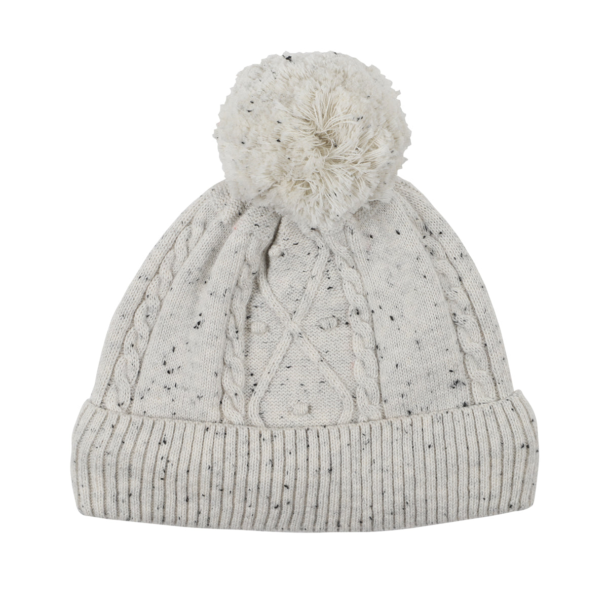 Bebe Speckle cable beanie grey marle in grey