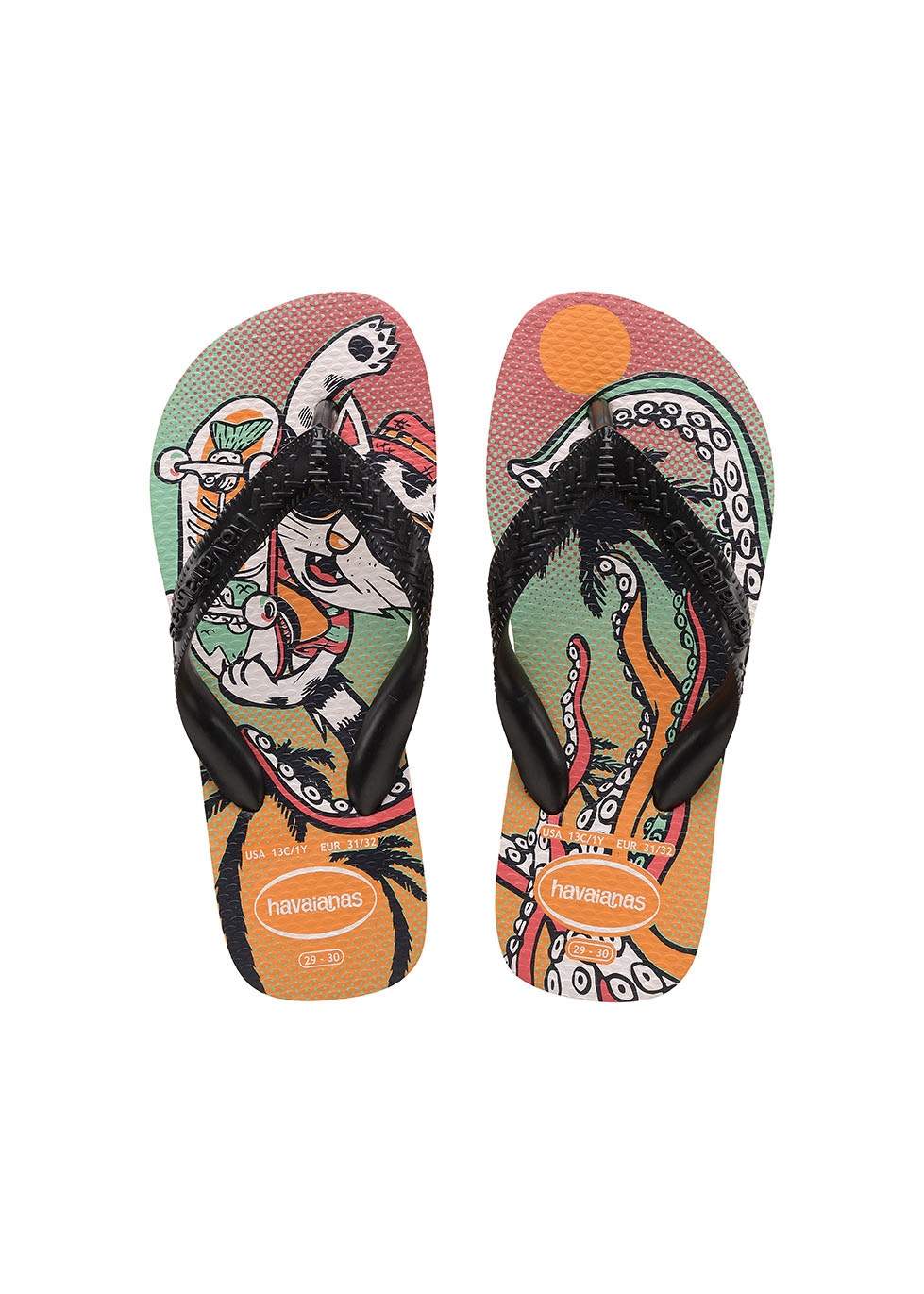 havaianas-kids-cool-cat-in-multi colour print