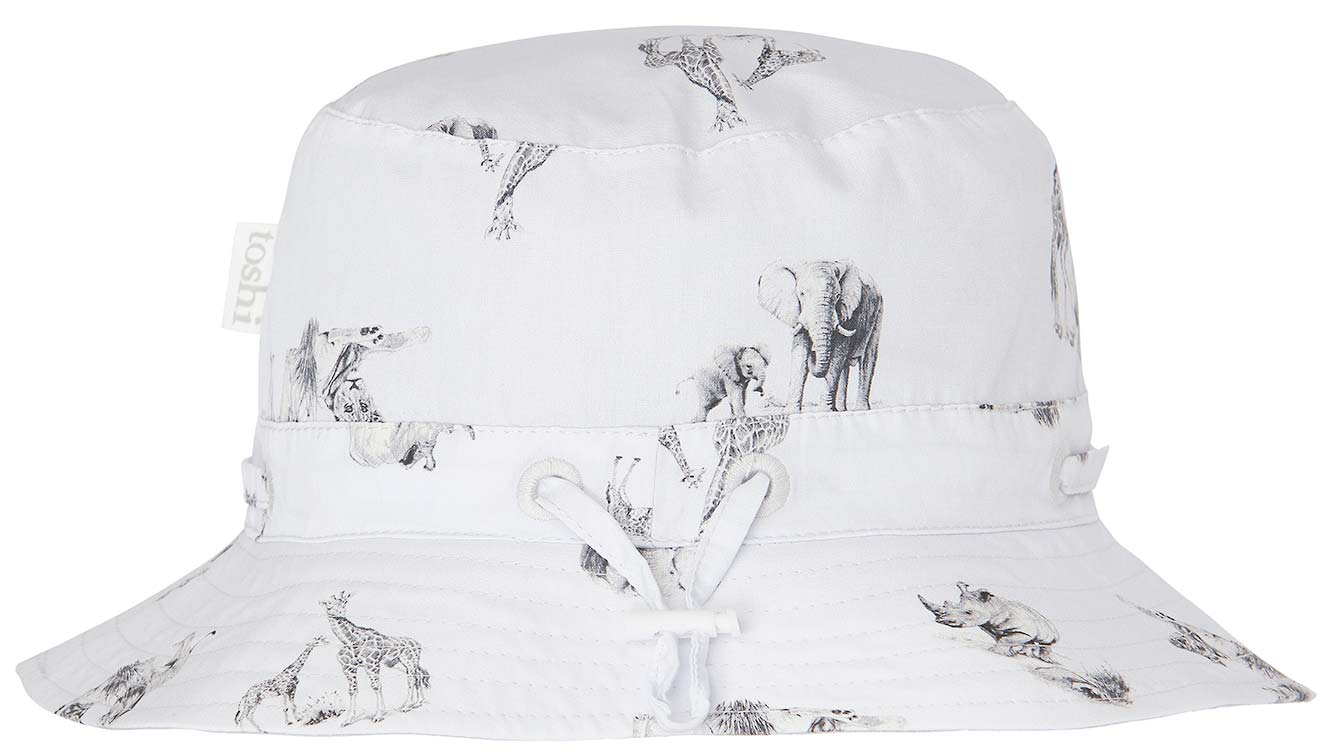 Toshi sunhat storytime safari in white