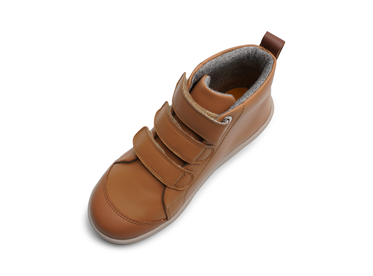 Bobux Kid+ Hi Court Boot Caramel in Brown