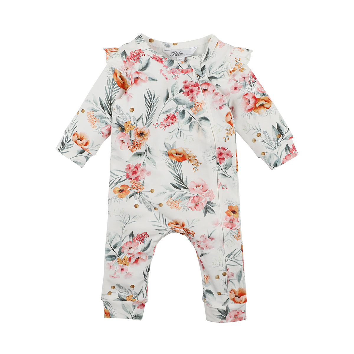 Bebe esme print zip onesie in multicolour