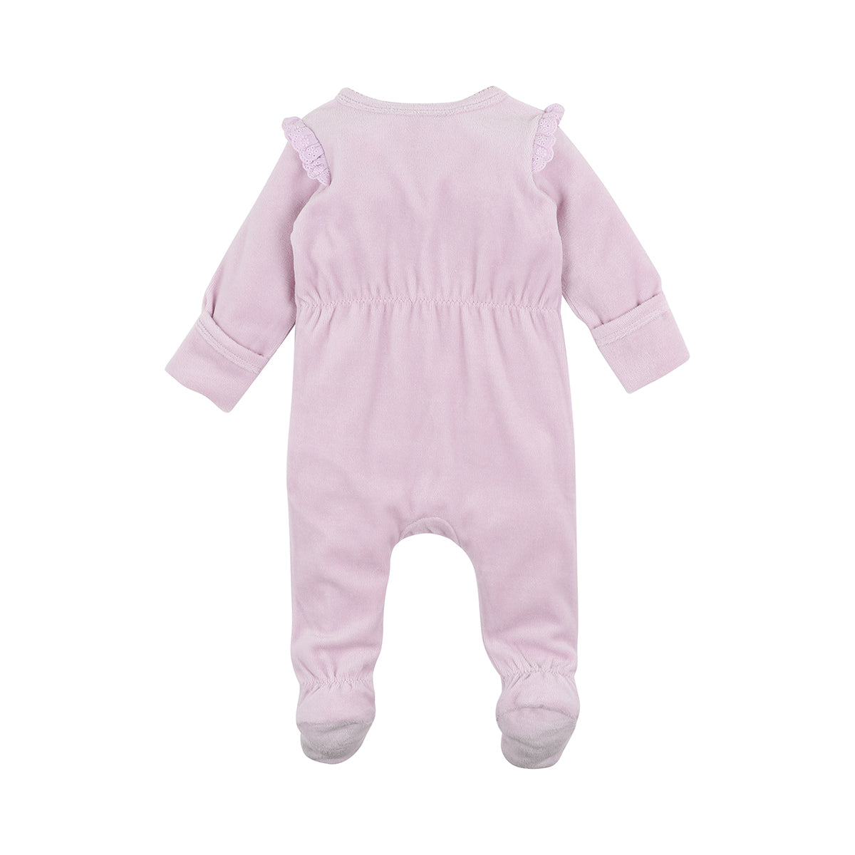 Bebe lucie velour zip onesie lilac in purple