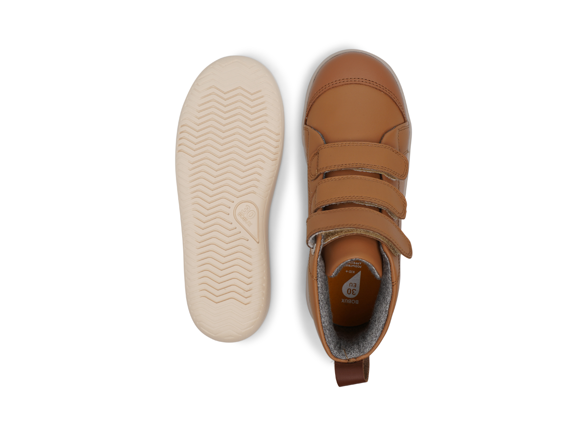 Bobux Kid+ Hi Court Boot Caramel in Brown