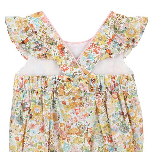 Bebe Liberty print back bow romper