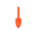 Scrunch Spade Neon Coral in Orange