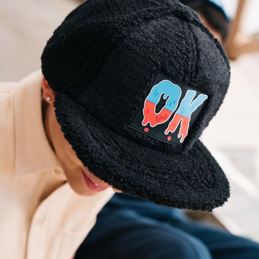 Band of Boys Fluffy Hip Hop Cap in Black