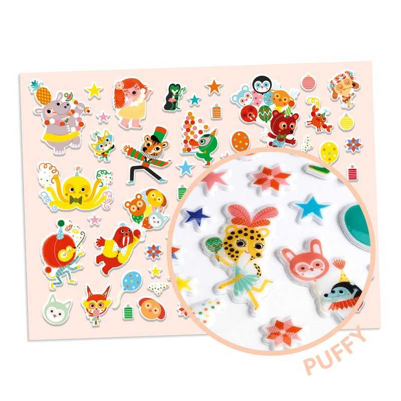 Djeco The Party Puffy Stickers