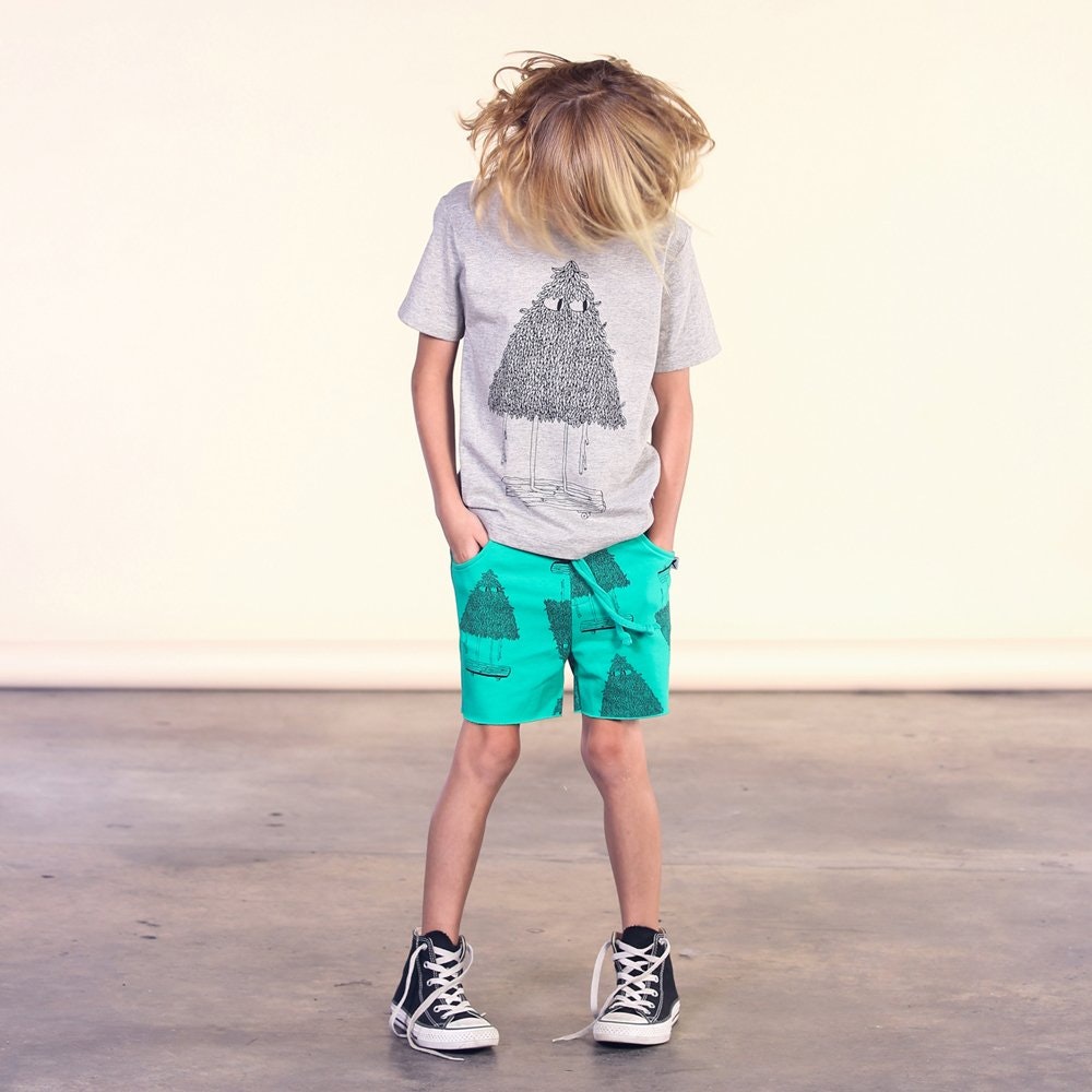 Minti Skate Trees Raw Short in white