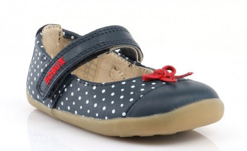 BOBUX Swing Ballet Navy/White Dots in navy
