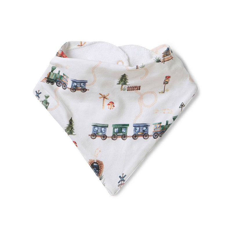 Snuggle Honey Trains Organic Dribble Bib
