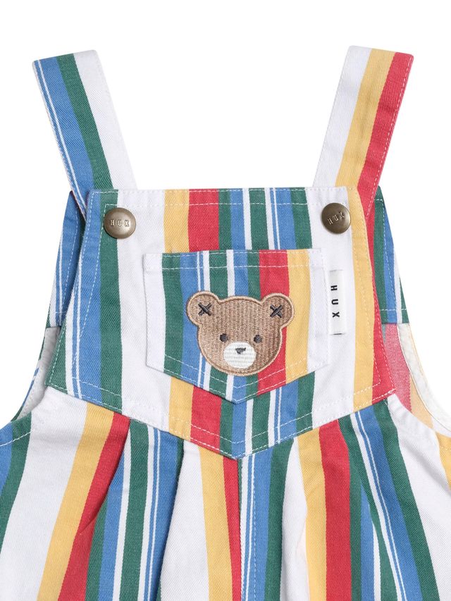 Huxbaby vintage stripe overall in multi colours