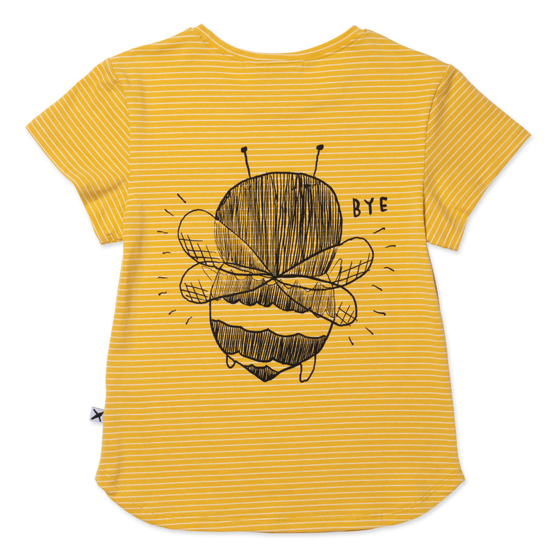 Minti Hi bye bee Tee mustard stripe in yellow