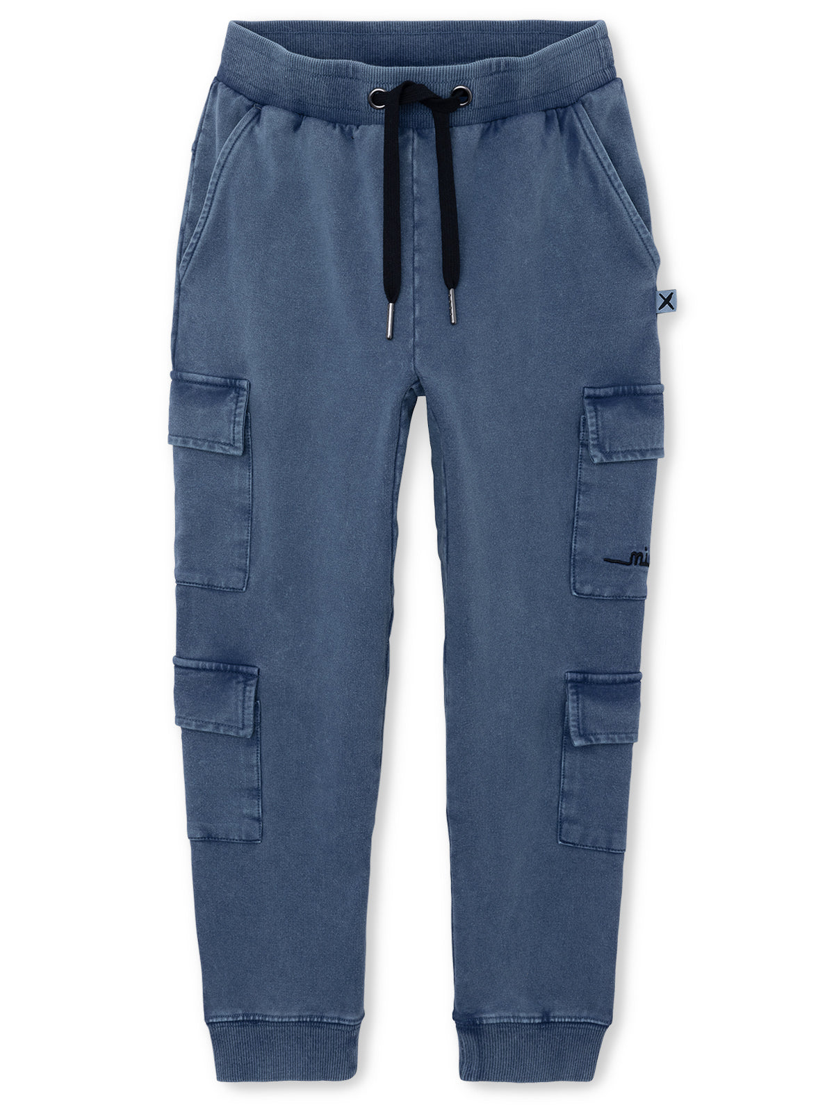 Minti Multi Pocket Furry Trackies in ink in blue