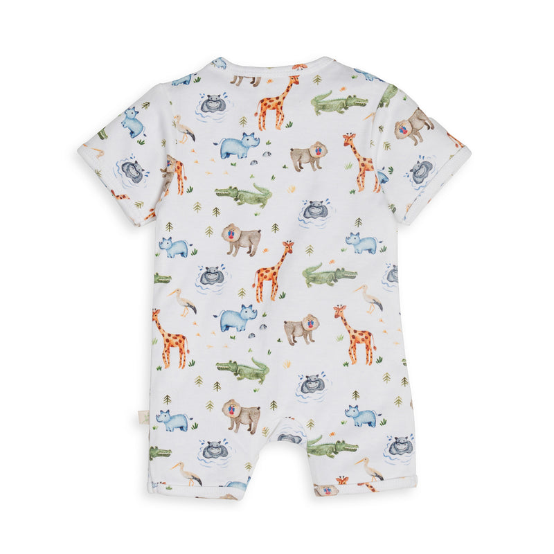 Tiny Twig safari short sleeve zipsuit