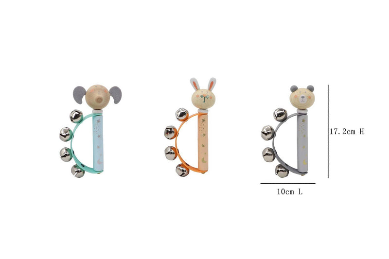 Wooden Animal Baby Bell Ring