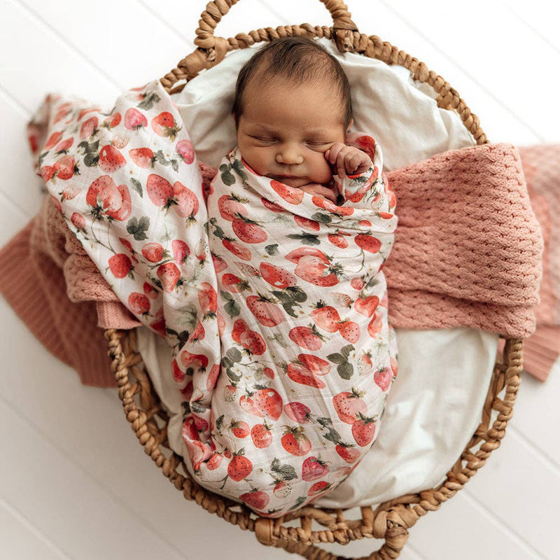 Strawberry Organic Muslin Wrap