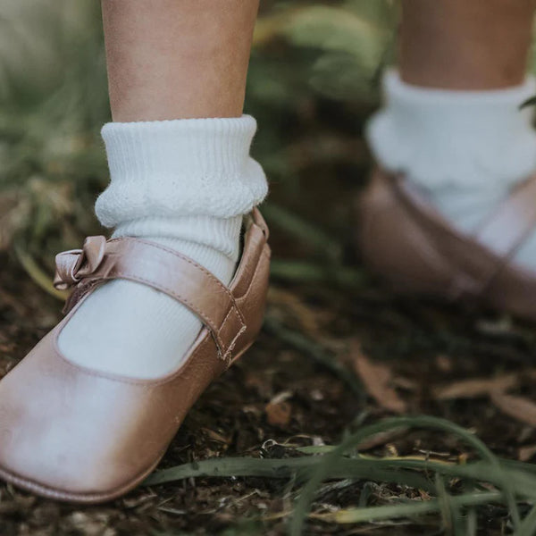 Minihaha Drop Needle Socks Cloud in Off White