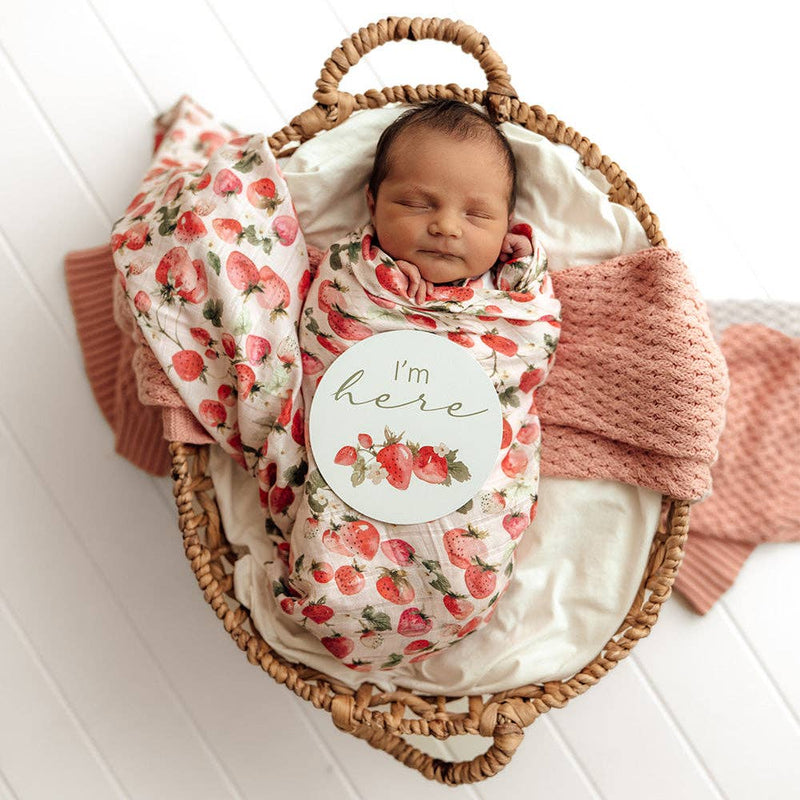 Strawberry Organic Muslin Wrap