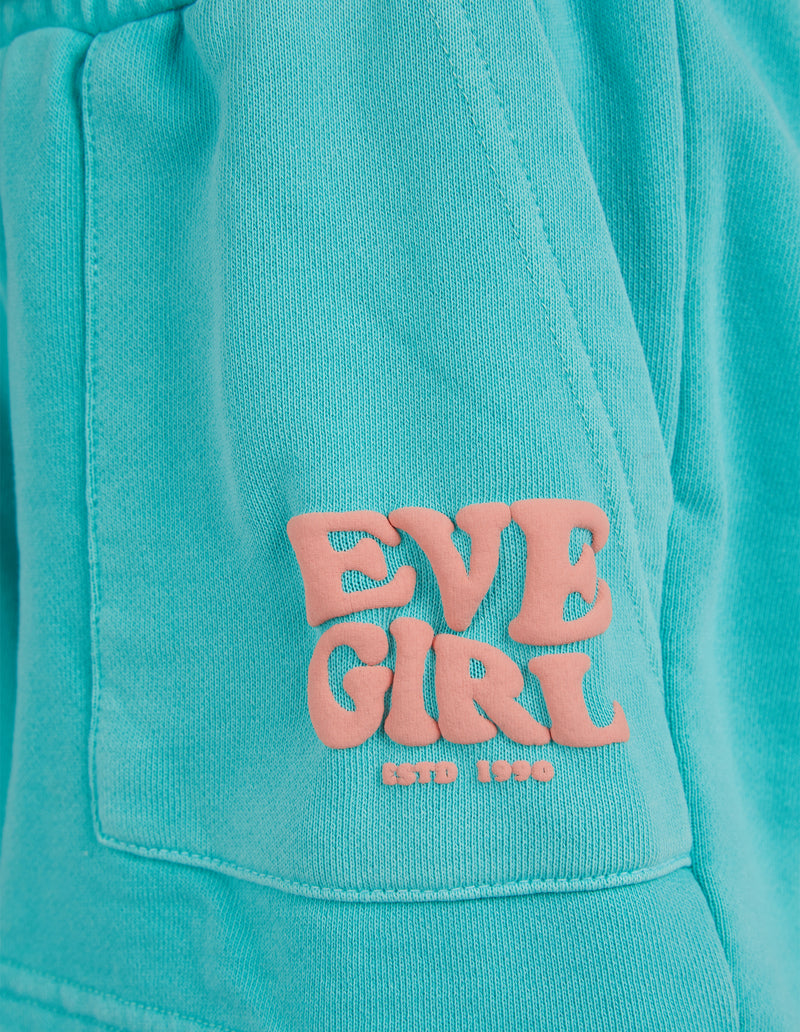 Eve Girl aths fleece short teal in blue