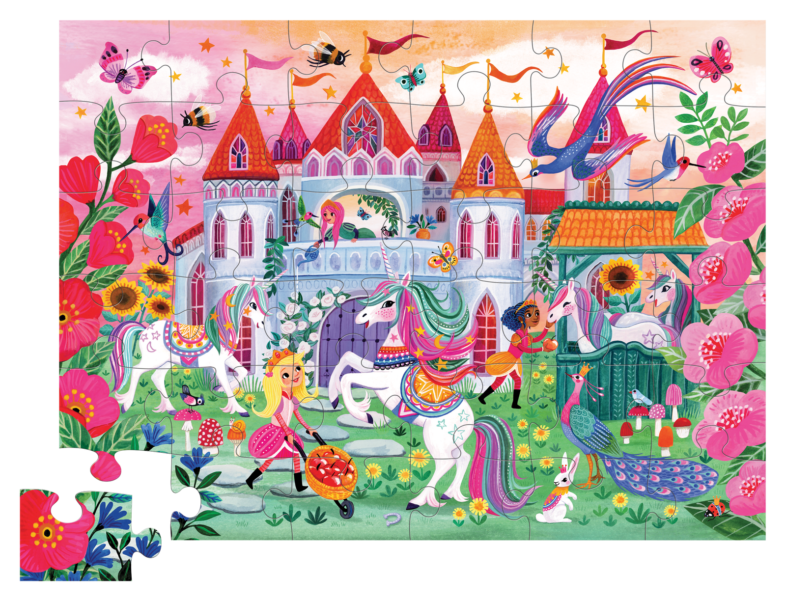 Crocodile Creek  Classic Floor Puzzle 36 pc Unicorn Castle