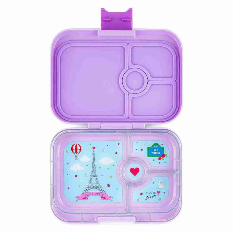 Yumbox Panino 4 Compartment Bento Box Paris Tray in purple