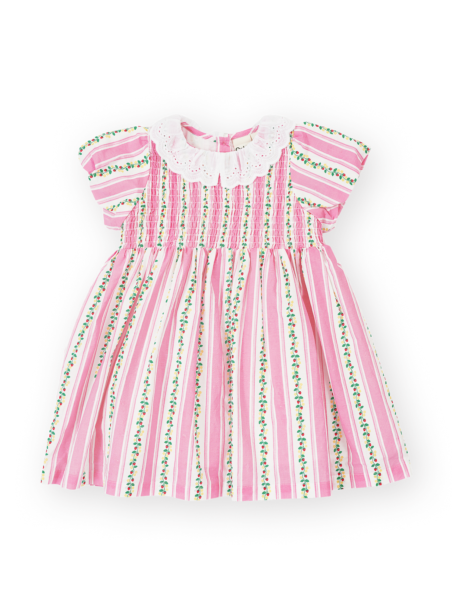 Goldie & Ace Antique Stripe Strawberry Flo Smocked Dress
