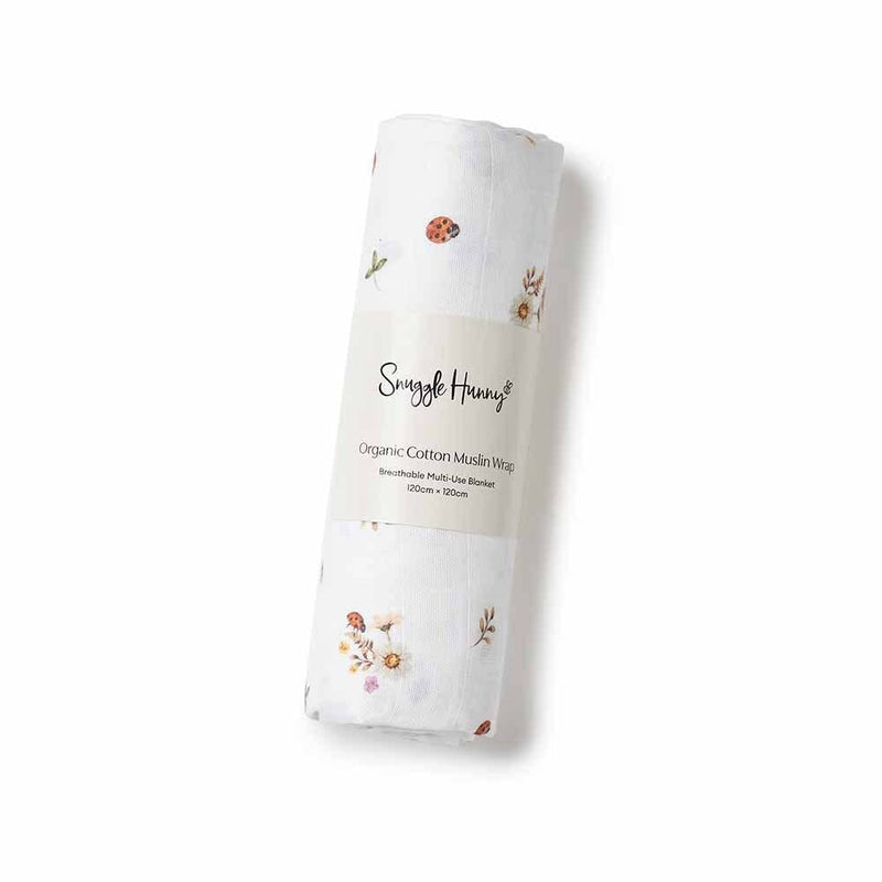 Snuggle Honey Ladybug Organic Muslin Wrap - Ladybug
