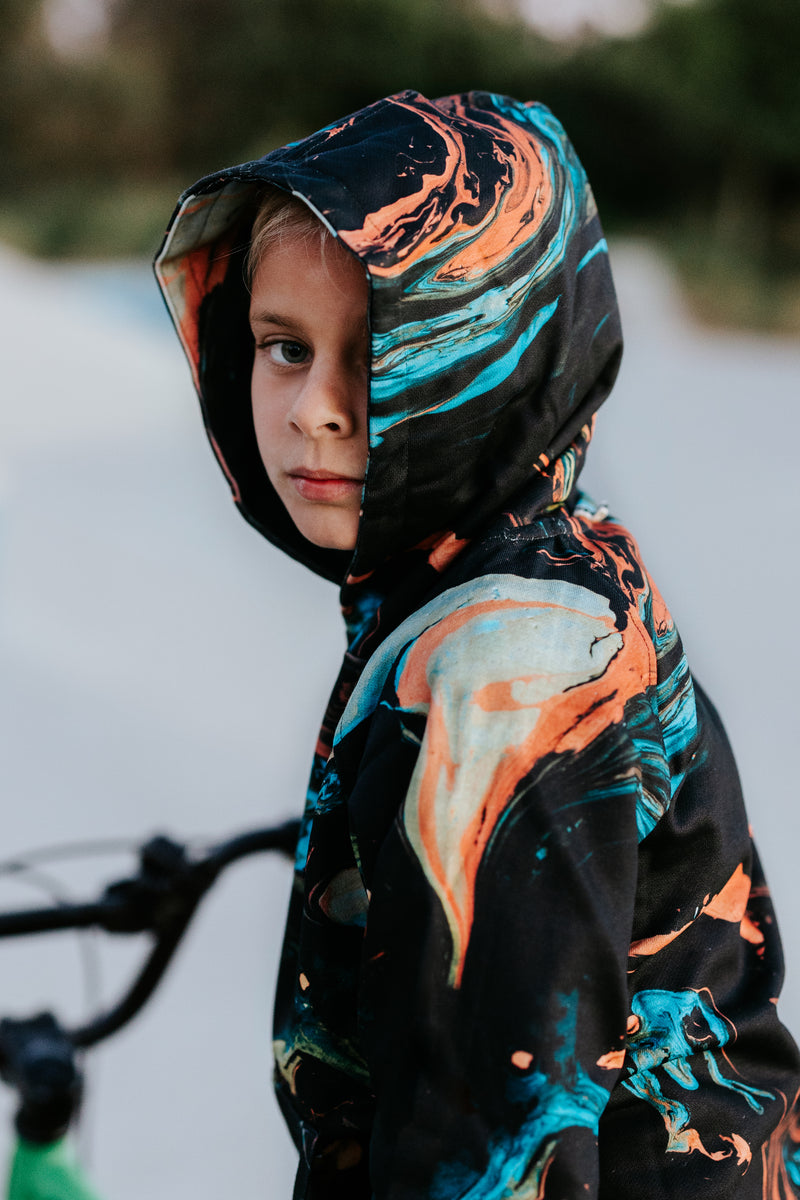 Munster Runner Hoody Paint Swirl in Multi