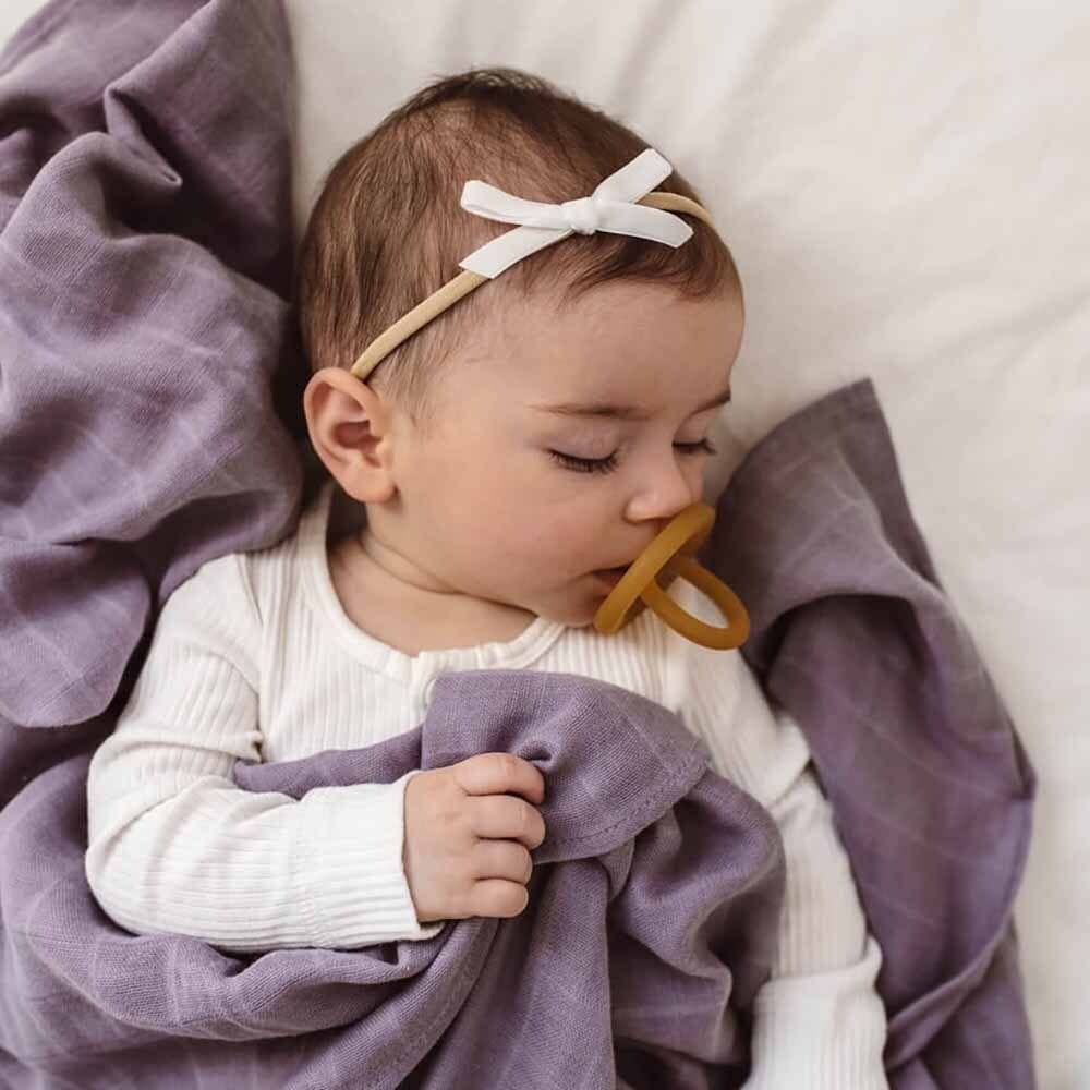 Snuggle Honey White Velvet Bow