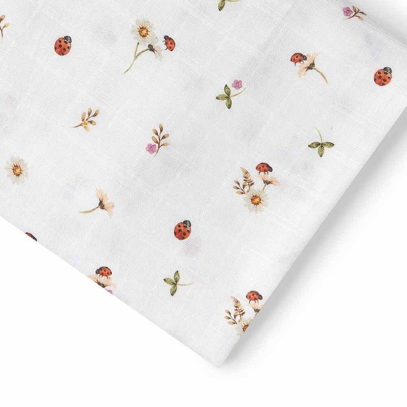 Snuggle Honey Ladybug Organic Muslin Wrap - Ladybug