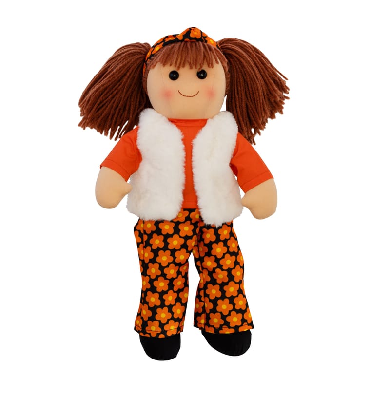 Hopscotch Cleo Doll - Faux Fur Vest & Flares