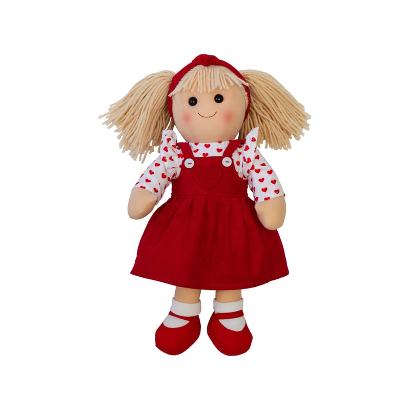 Hopscotch Audrey Doll - Red Dress with Hearts