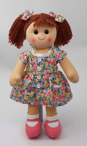 Hopscotch Harper Doll - Floral Dress with Lace Edge