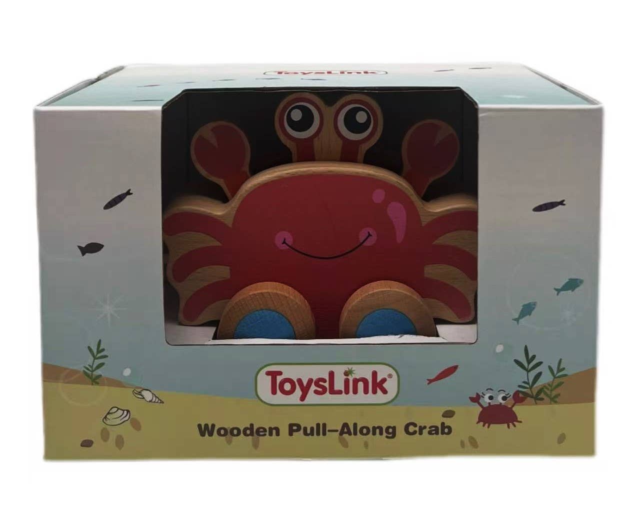 Toyslink Wooden Pullalong Crab