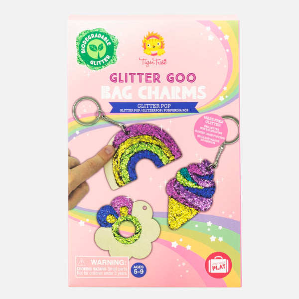 Tiger tribe glitter goo bag charms - glitter pop