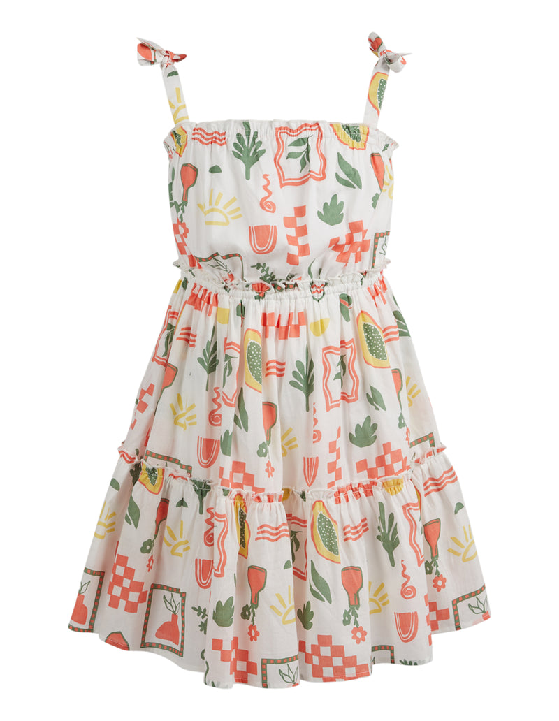 Eve Girl Isla dress Isla print in multi colour
