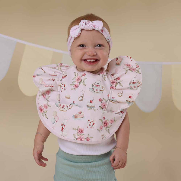Alice’s Tea Party Frill Snuggle Bib