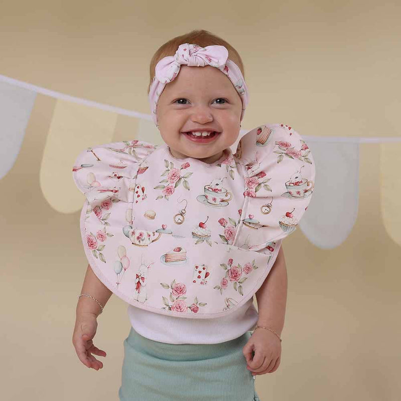 Alice’s Tea Party Frill Snuggle Bib