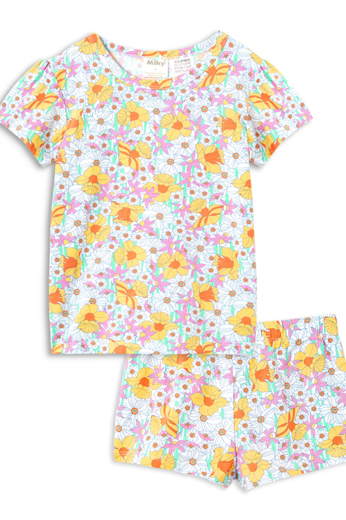 Milky Daffodil Pyjamas in Multi