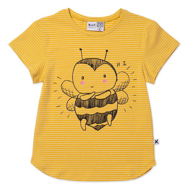 Minti Hi bye bee Tee mustard stripe in yellow