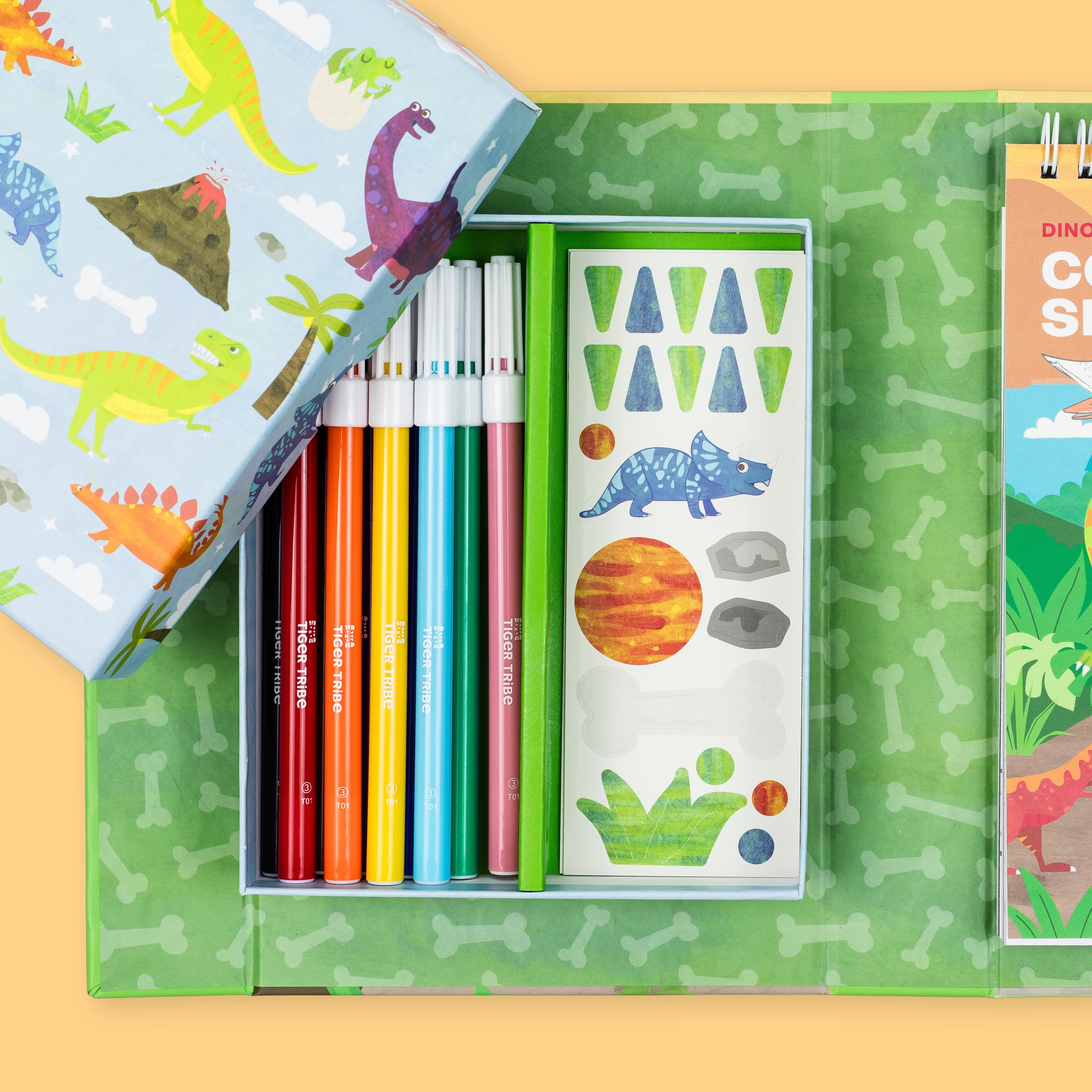 Tiger Tribe Colouring set Dinosaurs