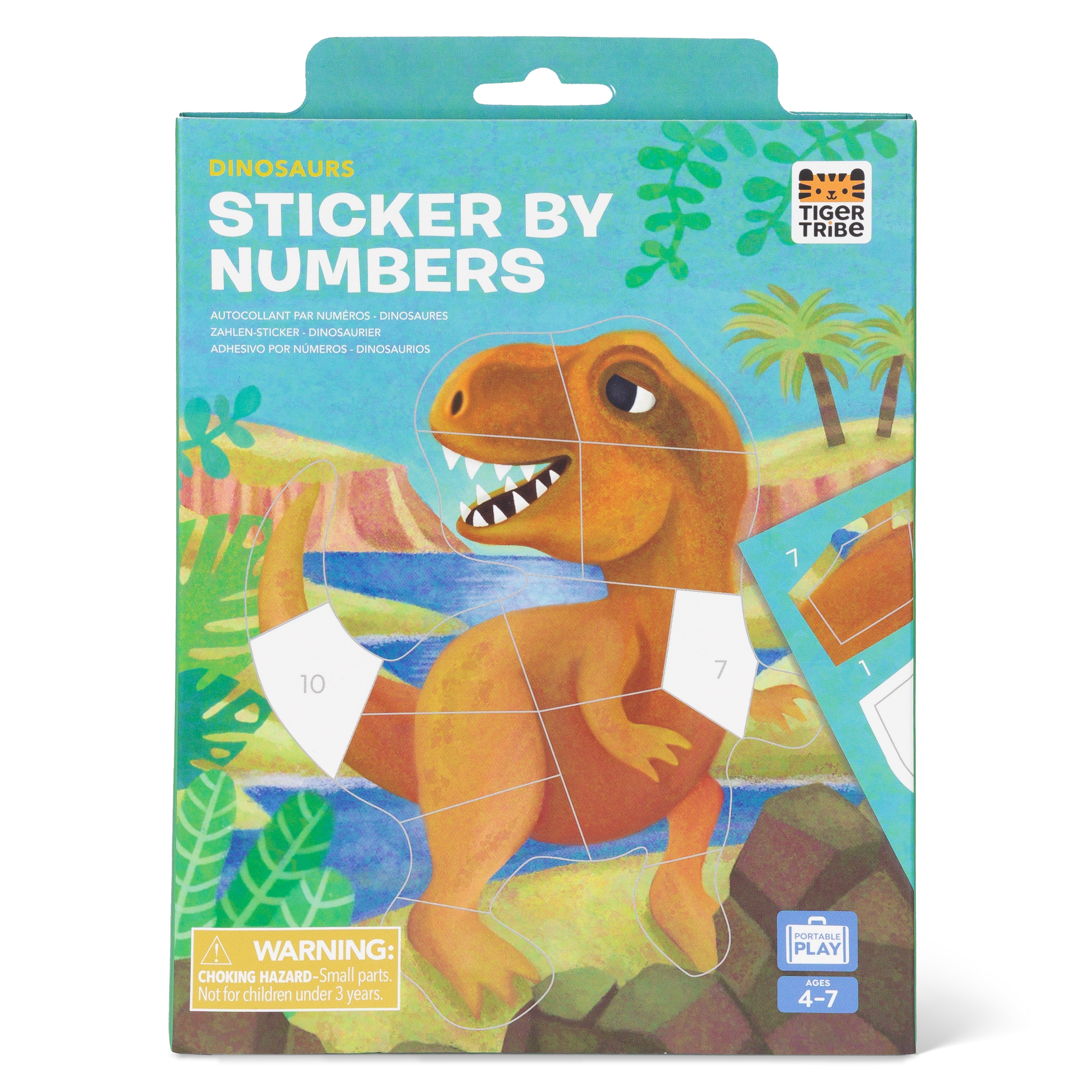 Tiger tribe sticker by numbers dinosaurs