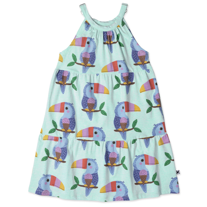 Minti Icecream Toucan Dress Mint Marle in green