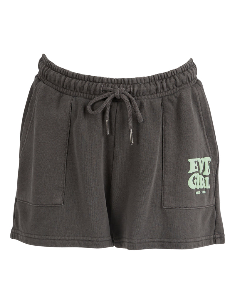 Eve Girl aths fleece short charcoal in grey