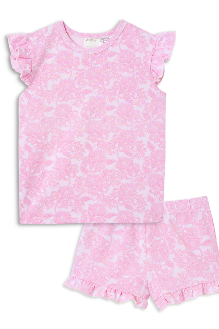 Milky Paisley Pyjamas Pink in Multi